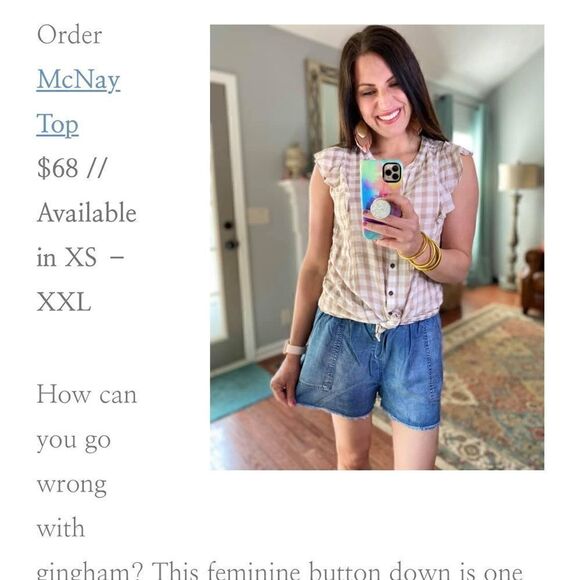 New Good Hart McNay Top Plaid Button Down XL - Picture 3 of 7